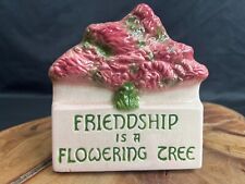 Vintage Pink Cherry Blossom Walker Potteries Ceramic Hanging Planter picture
