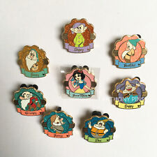 Shanghai Disney Pin SHDL Hidden Mickey HM Snow White Seven Dwarfs Set 8 Pins New picture