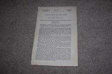 1886 Report Territory of Washington Admission as a State Government Document picture