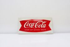 Authentic Vintage Metal Coca Cola Fishtail Sign 