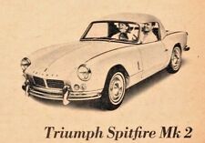 1965 Triumph Spitfire Mk2, vintage1965 magazine ad, super cool picture
