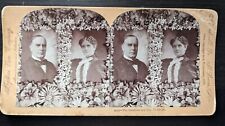 President McKinley & Mrs McKinley c1896 Keystone #2474 Stereoview Card picture