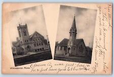 Winnebago Minnesota MN Postcard Presbyterian And Baptist Church 1907 Antique picture