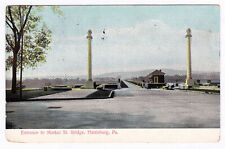 Harrisburg PA 1906 Postcard Entrance to Market St. Street Bridge UDB German picture
