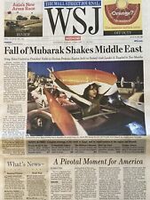 Egyptian President Mubarak Resigns February 12 2011 Collectible WSJ Newspaper picture