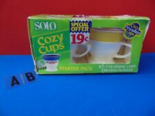 Vintage Solo Cozy Cups Starter Pack 10-7 oz cups & 2 Holders New in Box picture