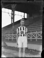 Athlete Mr A. Gainsford standing in front of stands, NSW, ca. 1930s Old Photo picture
