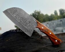 Custom Handmade Damascus Cleaver Serbian Chef Knife with sheath  vk5518 picture
