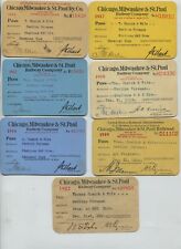 7 Milwaukee Road Railroad passes 1914-1919, 1922 Stations H&D Division Cusick  picture