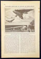 Westland-Hill Pterodactyl 1 1926 article “Tailless Plane is Hailed as Fool-Proof picture