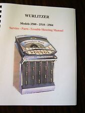 Wurlitzer 2500 - 2510 - 2504 Jukebox Manual picture