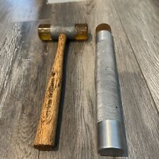 SOUTHWEST MFG Co Double sided Yellow NYLON Mallet Hammer + 1-1/2 picture