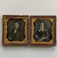 Antique Daguerreotype Photograph Full Double Case Mother & Son Woman Boy Child picture