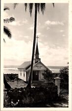 Real Photo Postcard Catholic Church St. Peter on Beach in Kahaluu, Oahu, Hawaii picture