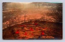 RPPC KILAUEA CRATER VOLCANO HAWAII COLORIZED REAL PHOTO POSTCARD (c. 1930s) picture
