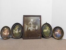 Vintage Cupid Awake Prints Wood and Metal Frames Set of 5 picture