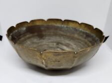 Vintage Brass Ribbed 7.5 Inch Bowl picture