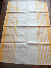 Vintage Linen Kitchen Towel  Gold & White  Stripe 22