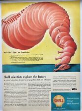 1945 Shell Oil Research Jet Propulsion Vintage Print Ad Man Cave Art Deco 40's picture