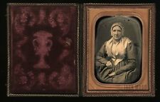 1/4 Jeremiah Gurney Daguerreotype Quaker Woman Wearing Bonnet - Sealed 1850s picture