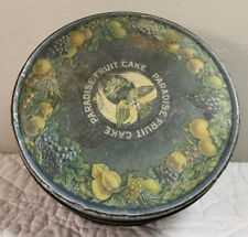 Antique Advertising Tin, Round, Paradise Fruit Cake, Ward Baking Co., Blue picture