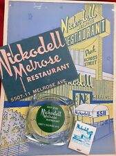 Nickodell Restaurant Los Angeles-Hollywood ASHTRAY -Matches-Menu-HOLIDAY PRICE picture