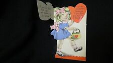 Vintage Shirley Temple type Girl Valentine Card c. 1930s picture