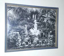 IMPORTANT 1920s Vintage ART DECO Black & White PHOTOGRAPH of WHIMSICAL GARDEN  picture
