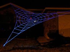 25 ft Giant GlowWeb Rope Spider Web UV Glow Outdoor Halloween House Prop picture