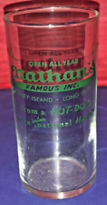 Vintage 4.5” Nathan’s Famous Hot Dogs Coney Island Long Island Painted Glass picture