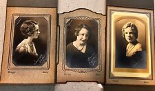 3 VTG 1931 School Grad Portrait Pictures Photos Grannycore Ladies 10X7”ea picture