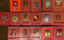 16 WW2 WWII Through Vietnam Era Insignia Pins Dui Di Crest picture