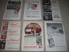 Lot of 23 Texaco Paper Print Ads 40's 50's Oil Gas Mancave Advertisments picture