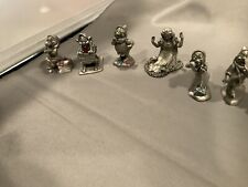 Vintage Disneys Snow White And The Seven Dwarfs Pewter With Gem Stones Set Of 8. picture