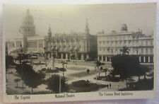 1935 Havana,Habana,Cuba Real photo Postcard Capitol,Theater,Hotel Inglaterra VTG picture