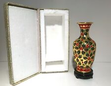 Cloisonné Holly Vase from the Smithsonian Catalog – Collectible IOB picture