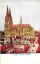 Aerial View of Cologne Cathedral Germany Divided Postcard Unposted c1910 picture