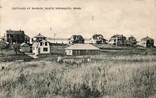 1919 MASSACHUSETTS PHOTO POSTCARD: VIEW OF COTTAGES AT BAYSIDE NORTH WEYMOUTH MA picture