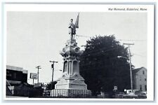 c1960s War Memorial Case Bank Scene Biddeford Maine ME Unposted Vintage Postcard picture