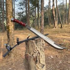 Custom Handmade Carbon Steel Blade Tactical Machete Sword| Hunting Sword Camping picture