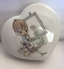 Precious Moments Heart Shaped Trinket Box June picture
