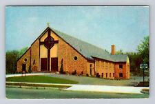Weymouth MA-Massachusetts, Church of St Albert the Great, Vintage Postcard picture
