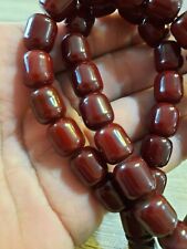 VINTAGE  Antique FATURAN Cherry  AMBER BAKELITE Rosary 52,85 gr. picture