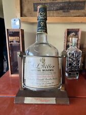 Vintage Antique Empty One Gallon W L Weller Bottle And Wood Whiskey Pourer picture
