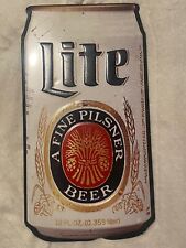Vintage Miller Lite Beer Can Sign 15