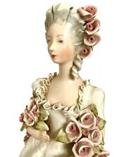 VTG Cordey Porcelain Woman of Roses Porcelain Lady Bust w/Flowers Figurine- 5054 picture