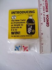 1988 Twist-a-Pepper Dr. Pepper Promo Give away Dice Set NIP NOS still in package picture