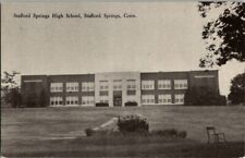 1930'S. STAFFORD SPRINGS HIGH SCHOOL. STAFFORD SPRINGS, CONN. POSTCARD. SM14 picture
