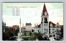 Scranton PA-Pennsylvania, Court House Square, Antique c1908 Vintage Postcard picture