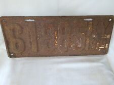 Vintage 1919 Kentucky Heavy Long License Plate 06223 picture